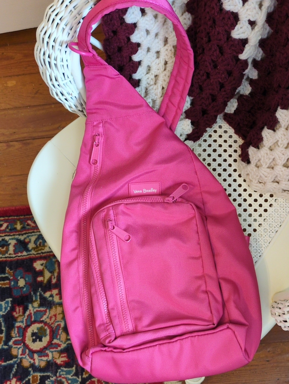 Vera Bradley Fuchsia Pink Sling Crossbody Bag